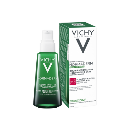 Crema hidratanta cu acid salicilic pentru ten gras cu tendinta acneica Normaderm, 50 ml, Vichy