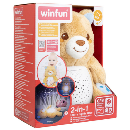 Proiector si lampa de veghe Ursulet, 0 luni+, Winfun 659416