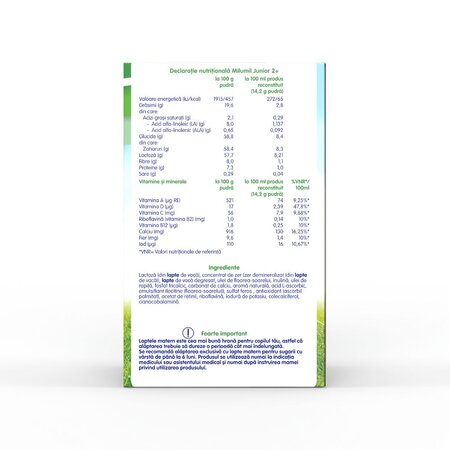 Formula de lapte de crestere Milumil Junior, +2 ani, 1200 g, Milupa 753517