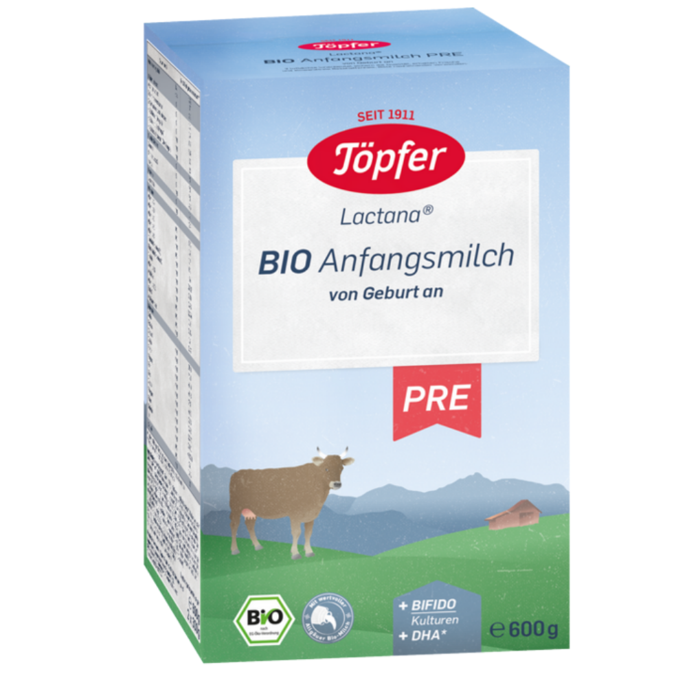 Lapte praf Bio Pre Lactana, +0 luni, 600 gr, Topfer