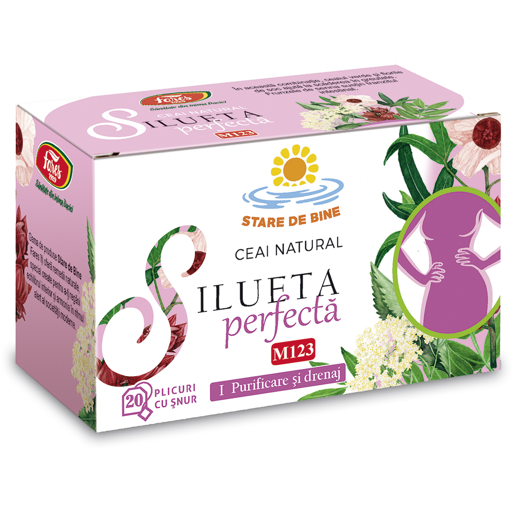 Ceai silueta perfecta, 1 Purificare si Drenaj, 20 plicuri, Fares