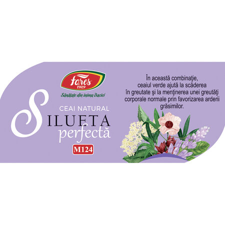 Ceai silueta perfecta 2 controlul greutatii, 20 plicuri, Fares 720941