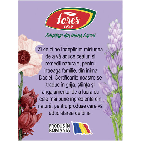 Ceai silueta perfecta 2 controlul greutatii, 20 plicuri, Fares 720939