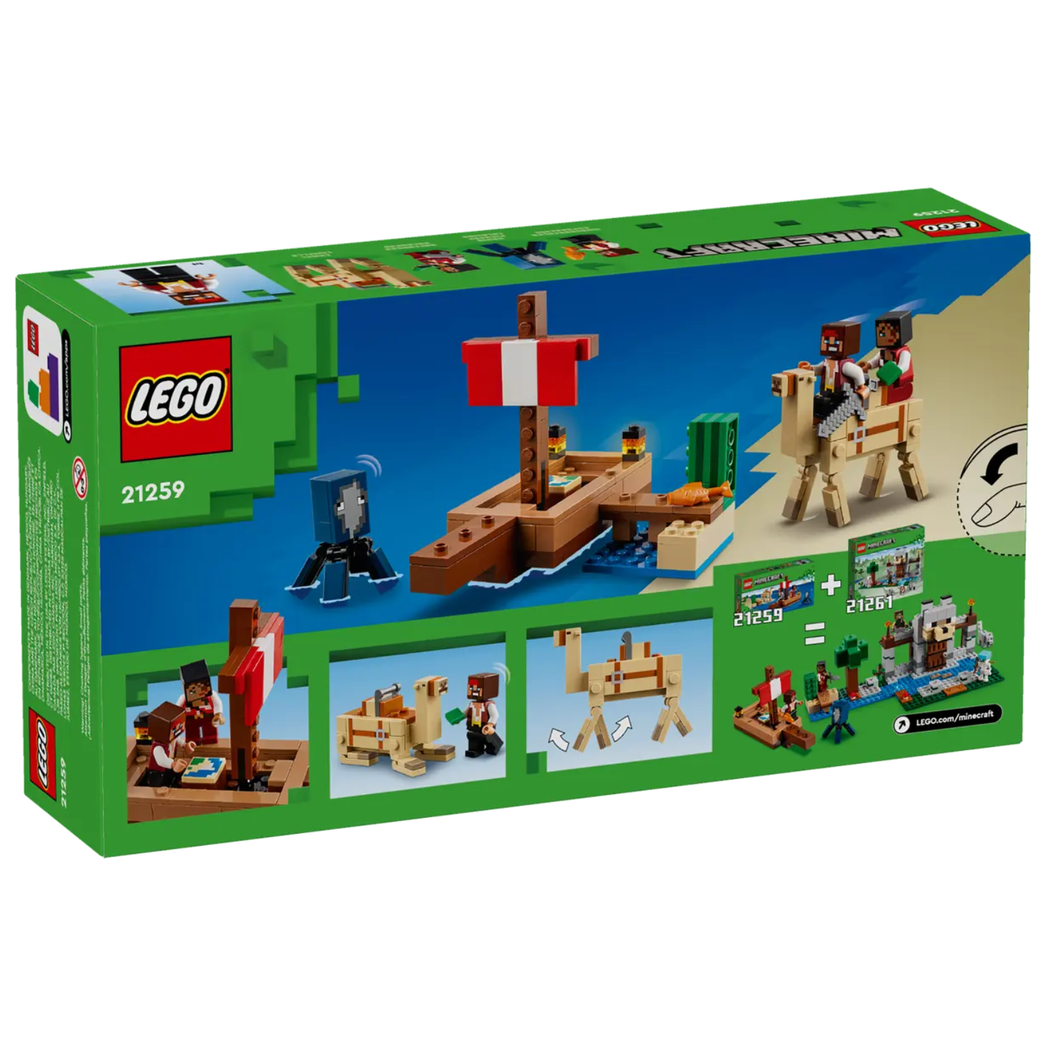 Calatorie pe Corabia de Pirati, 8+ ani, 21259, Lego Minecraft