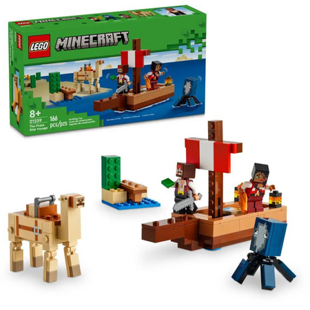 Calatorie pe Corabia de Pirati, 8+ ani, 21259, Lego Minecraft 660074