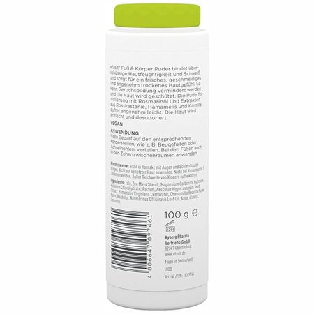 Pudra activa pentru corp si picioare, 100 g, Efasit 660219