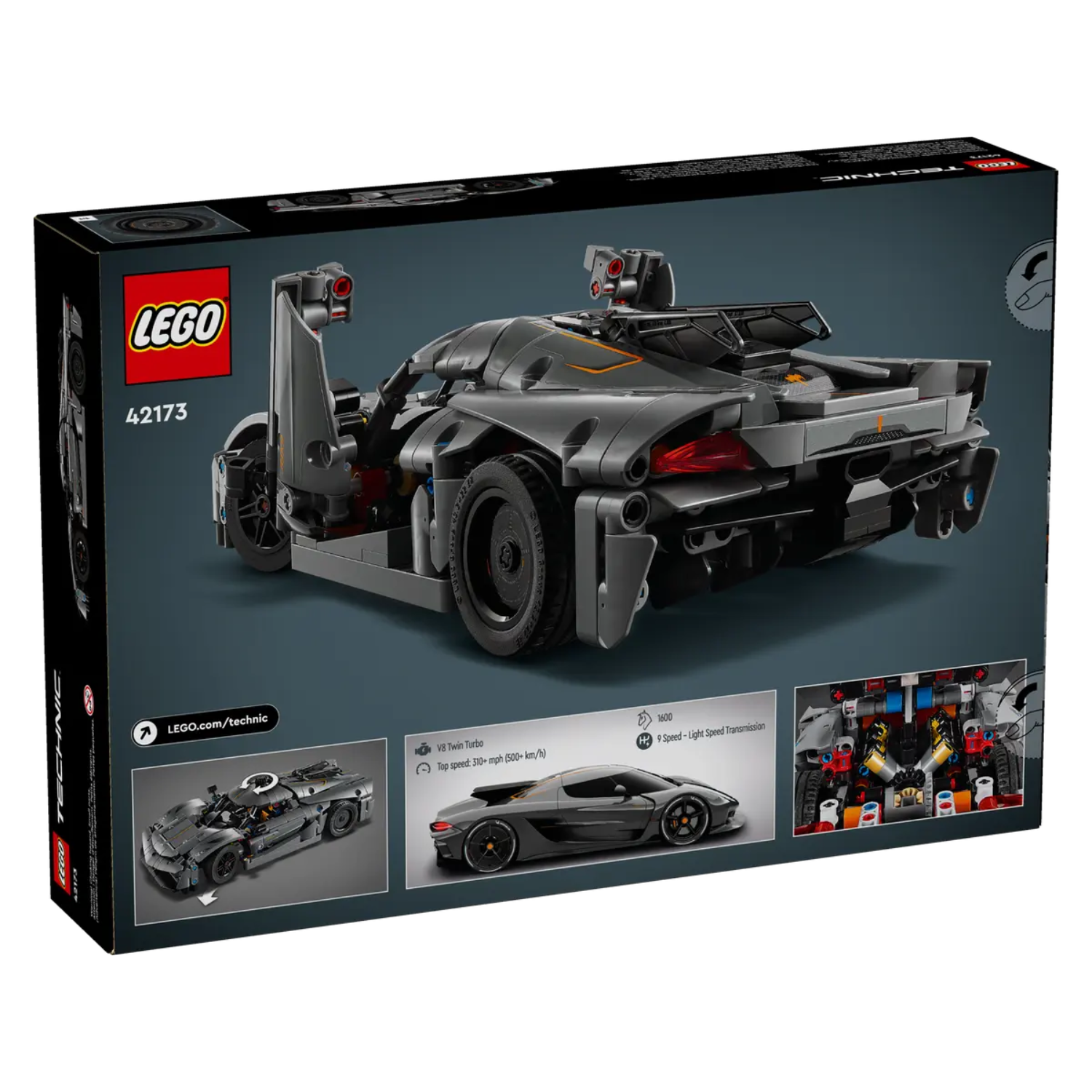 Hipermasina Koenigsegg Jesko Absolut gri, 10+ ani, 42173, Lego Technic