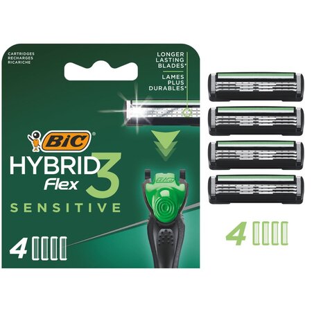 Rezerve aparat de ras pentru barbati Hybrid Flex3 Sensitive, 4 buc, BIC 661471