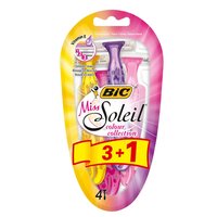 Aparat de ras pentru femei, cu 3 lame Miss Soleil Colour Collection, 3+1 buc, BIC