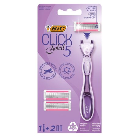 Aparat de ras pentru femei, cu 5 lame Hybrid Click Soleil, 1 buc, Bic