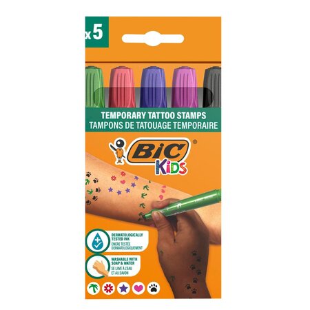 Tatuaje temporare Kids, 5 stampile, Bic
