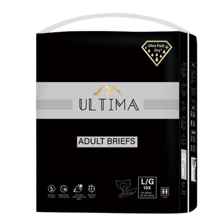 Scutece biodegradabile pentru adulti Ultima Line, marime XL, 10 bucati, Nateen