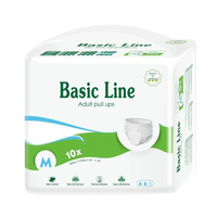 Scutece tip chilot pentru adulti Pants Basic Line, marime M, 10 bucati, Nateen