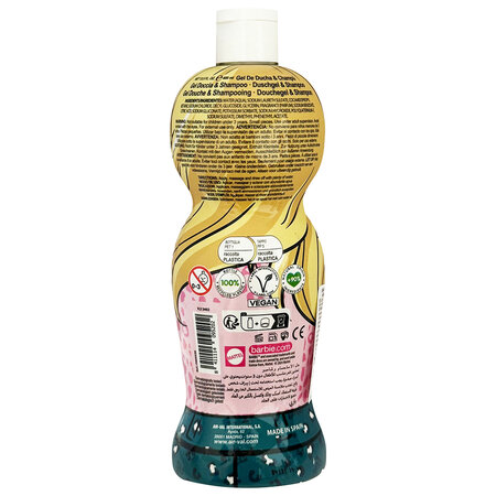 Gel de dus si sampon Barbie 1D, +3 ani, 400 ml, Air Val 660635