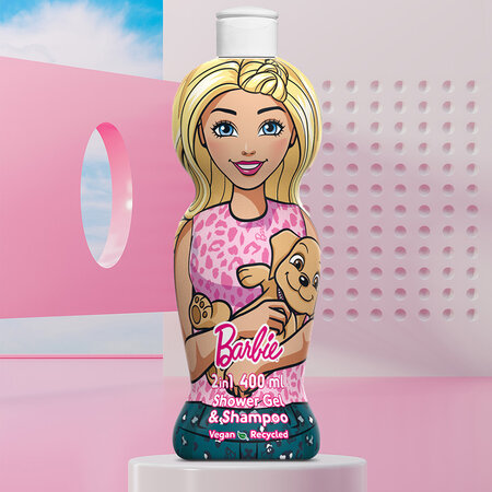 Gel de dus si sampon Barbie 1D, +3 ani, 400 ml, Air Val 660634