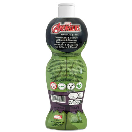 Gel de dus si sampon Hulk 1D, +3 ani, 400 ml, Air Val 660804
