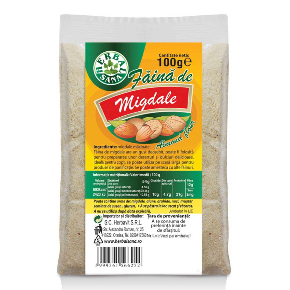 Faina de migdale, 100 g, Herbal Sana