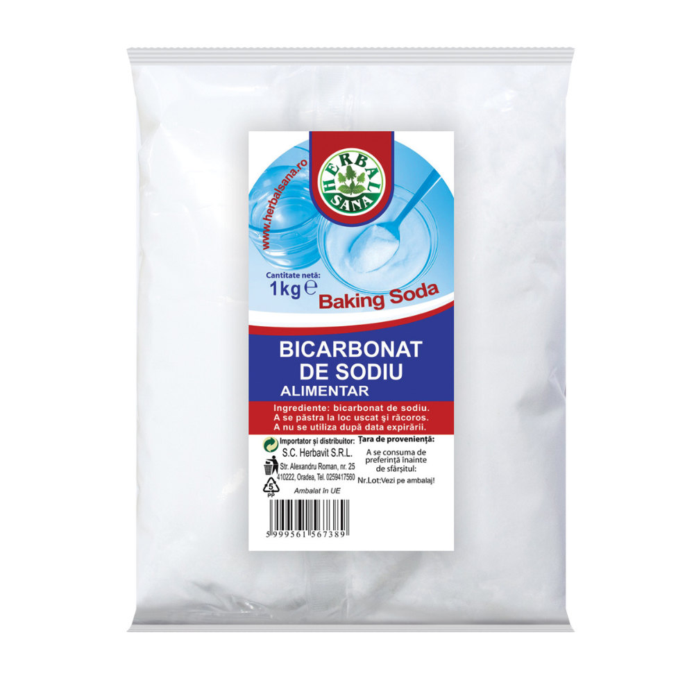 Bicarbonat de sodiu, 1 kg, Herbal Sana