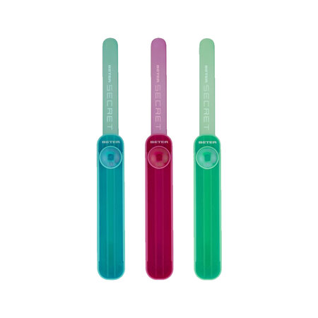 Pila sticla tipla retractabila, Albastru, Beter 660754