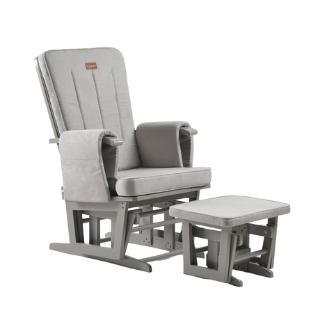 Fotoliu reglabil pentru alaptare cu suport pentru picioare Calm Me Clasic, Pearl Gray, Onino