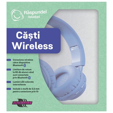 Casti Wireless, +3 ani, Albastru, Raspundel Istetel 661176