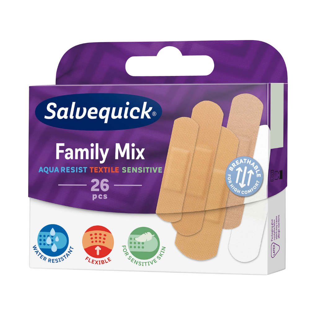 Plasturi Family Mix, 26 bucati, Salvequick