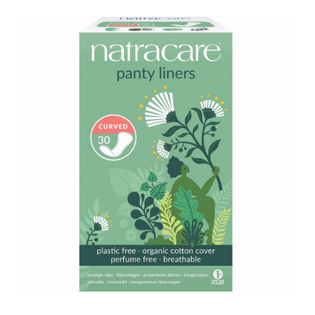 Absorbante zilnice Panty Liners, Curved, 30 bucati, Natracare