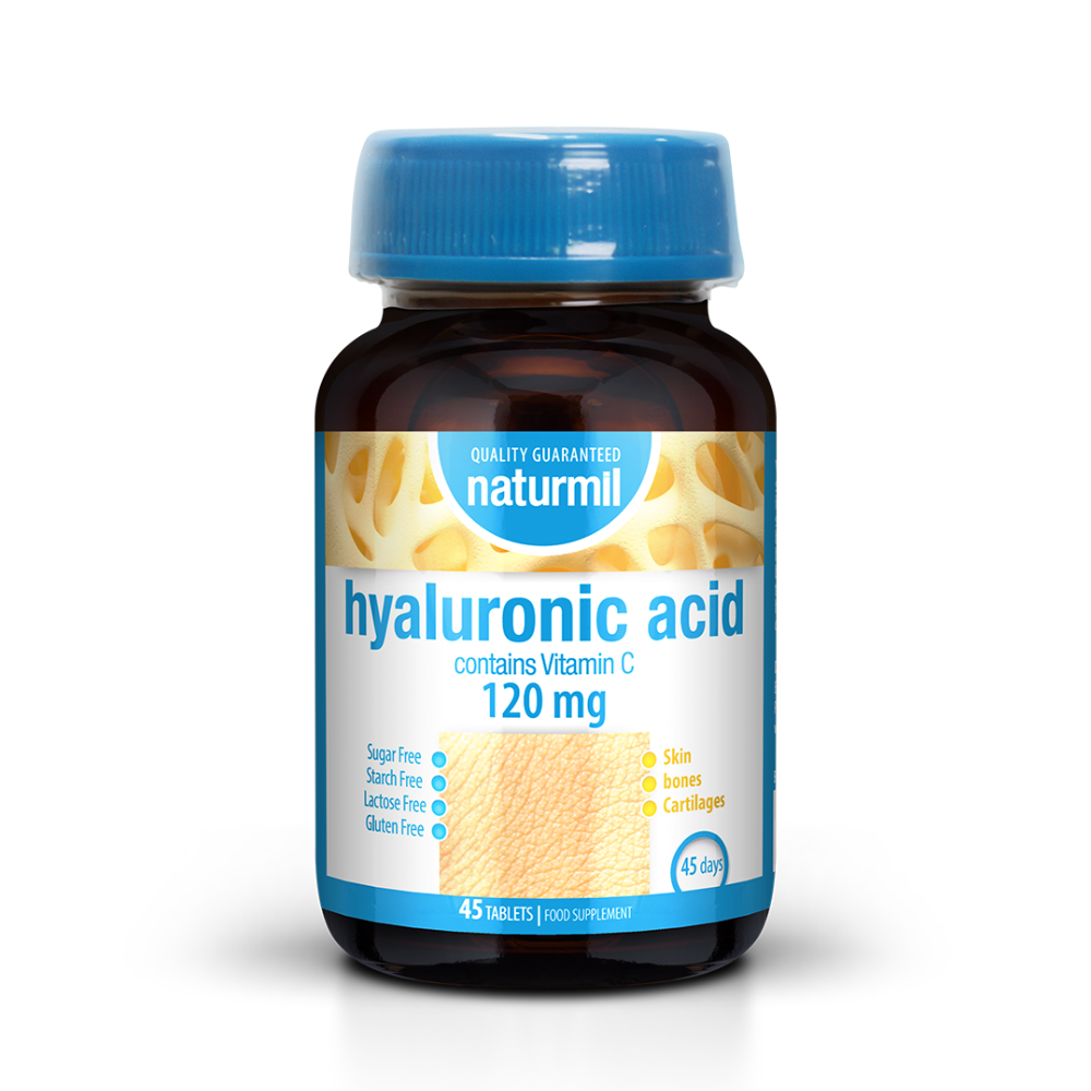 Hyaluronic Acid Naturmil, 125 mg, 45 tablete, Dietmed