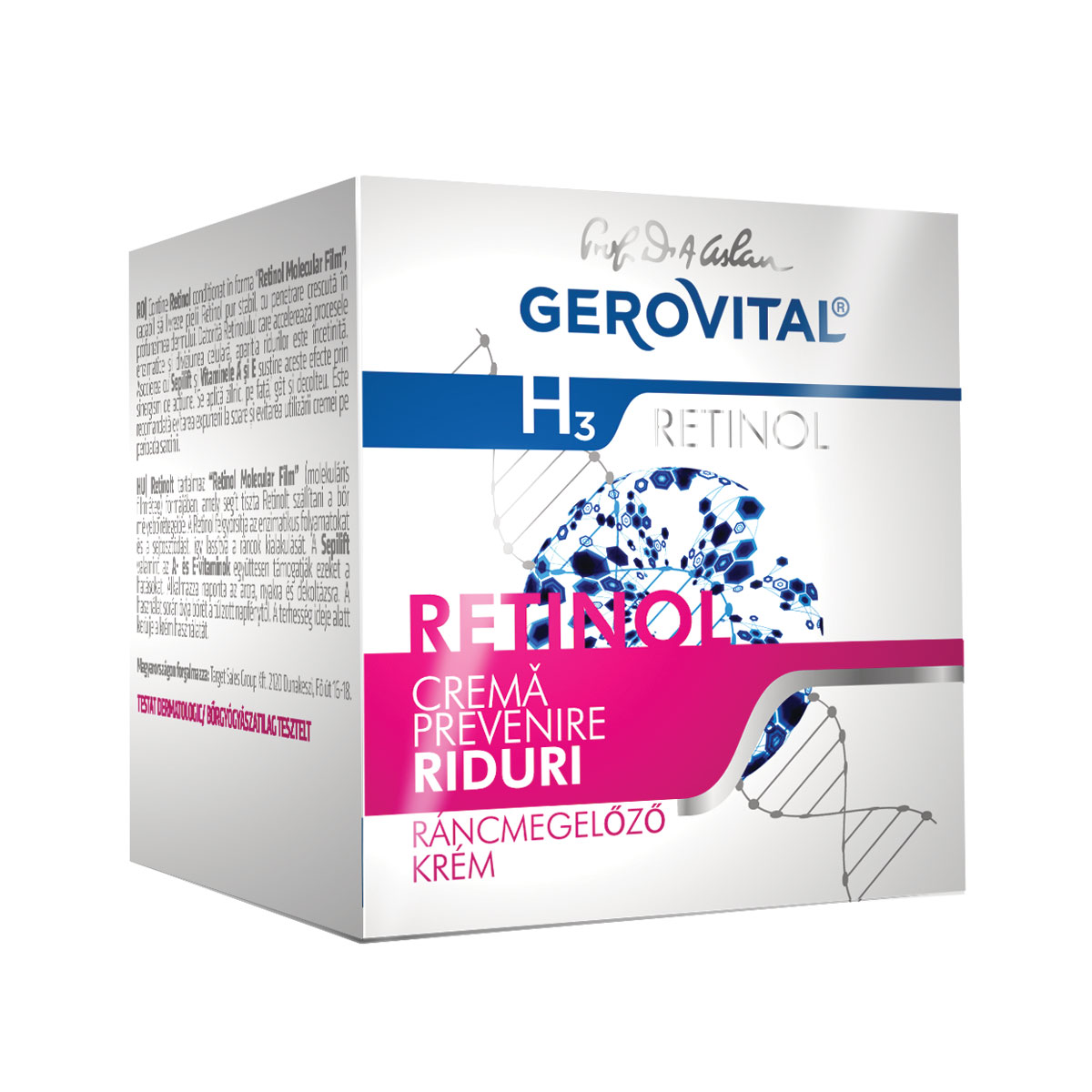 Crema pentru prevenirea ridurilor Gerovital H3 Retinol, 50 ml, Farmec