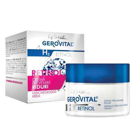 Crema pentru prevenirea ridurilor Gerovital H3 Retinol, 50 ml, Farmec 723073