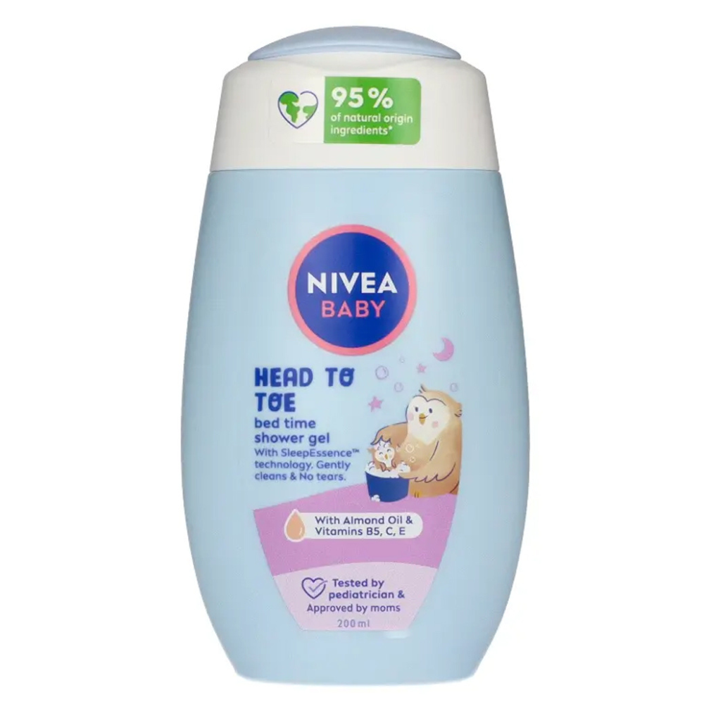 Gel de dus Head to Toe Bed Time Baby, 200 ml, Roz, Nivea