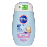 Gel de dus Head to Toe Bed Time Baby, 200 ml, Roz, Nivea
