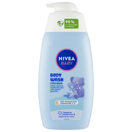 Gel de dus Mild Bath, 450 ml, Nivea Baby
