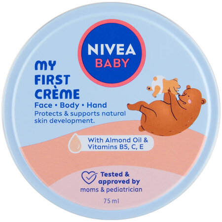Crema pentru fata si corp My First Creme, 75 ml, Nivea Baby