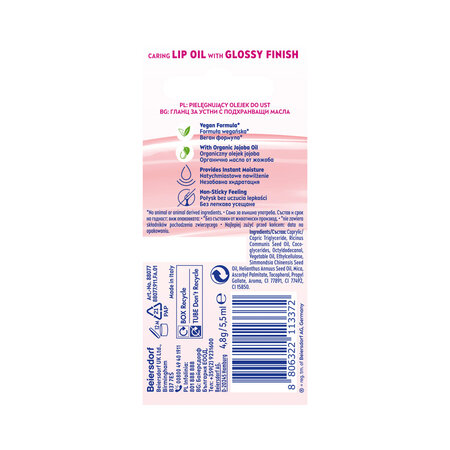 Ulei de buze hidratant, 4.8 g, Nivea 661881