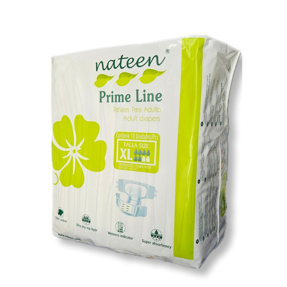 Scutece biodegradabile pentru adulti Prime Line, marimea XL, 10 bucati, Nateen