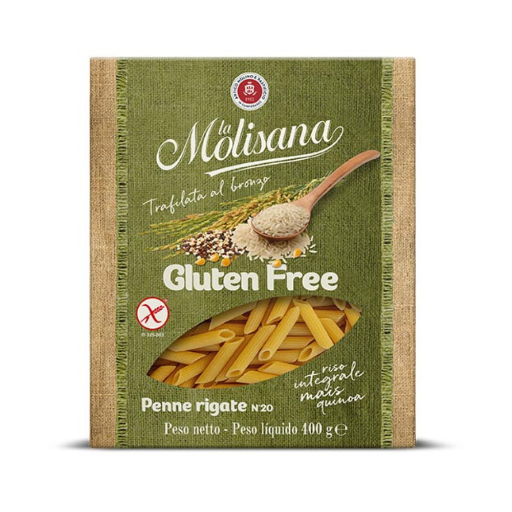 Paste Fara Gluten Penne Rigate, No20, 400 g, La Molisana