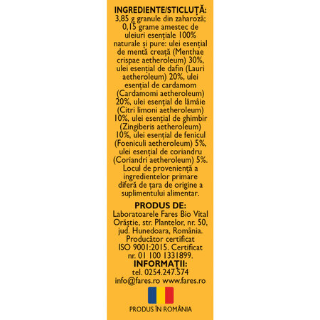 Digestie usoara granule D86, 4 g, Fares 723049