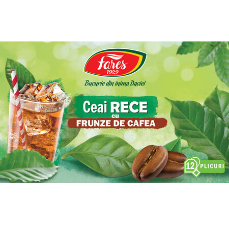 Ceai rece cu frunze de cafea, 12 plicuri, Fares 723108