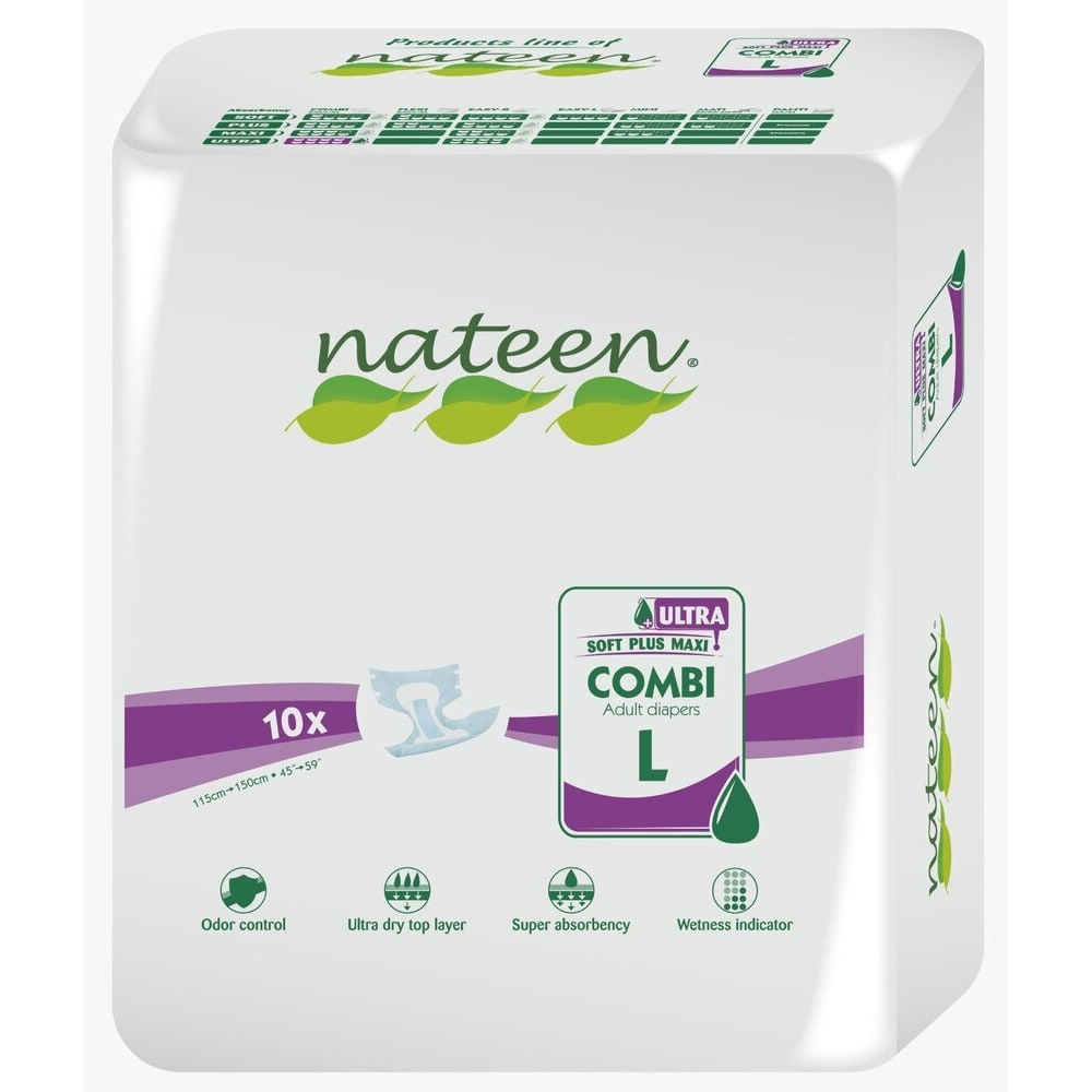 NATEEN SCUTECE BIODEGRADABILE PT.ADULTI COMBI X-ULTRA LINE 10 BUC/SET MARIME L COXUL