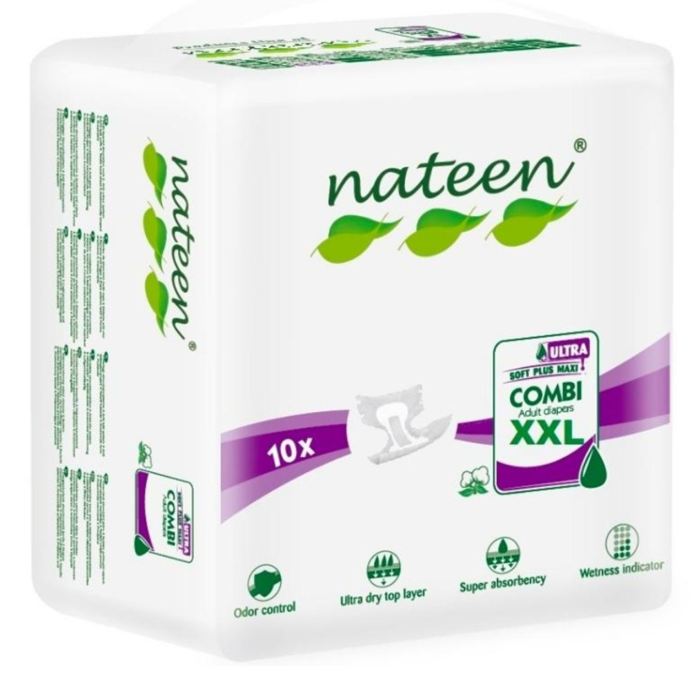 Scutece pentru adulti Combi X-Ultra Line, marime XXL, 10 bucati, Nateen