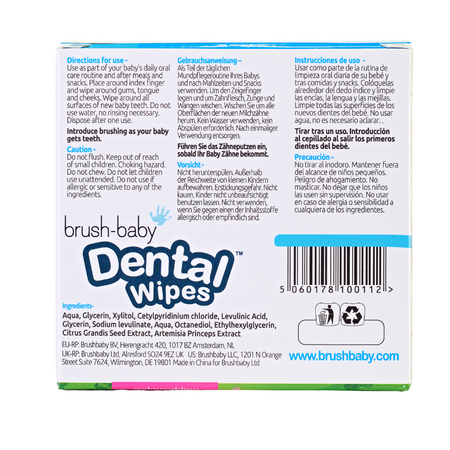 Servetele umede pentru igiena gingiilor, 0-16 luni, 28 bucati, Brush Baby 694029