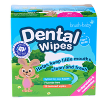 Servetele umede pentru igiena gingiilor, 0-16 luni, 28 bucati, Brush Baby