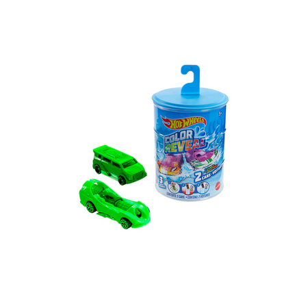Set 2 masinute in culori schimbatoare Color Reveal, + 3 ani, Hot Wheels 662339