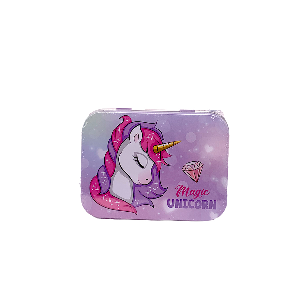 Cutie de metal cu pansamente Unicorn, 24 buc, Take Care