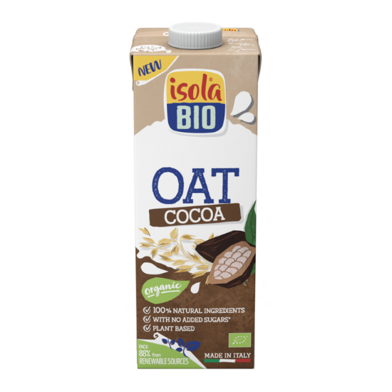 Bautura Bio din ovaz cu cacao, 1 litru, Isola Bio