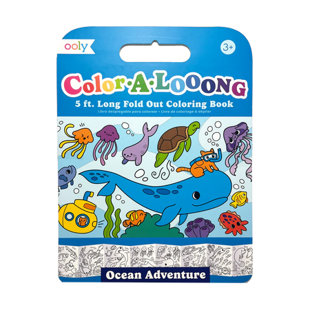 Album de colorat fata verso Aventura Subacvatica Color A Looong, 1.5 m, Ooly
