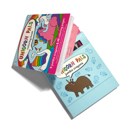Set carte de colorat si creioane colorate Unicorni, +3 ani, Ooly 662603