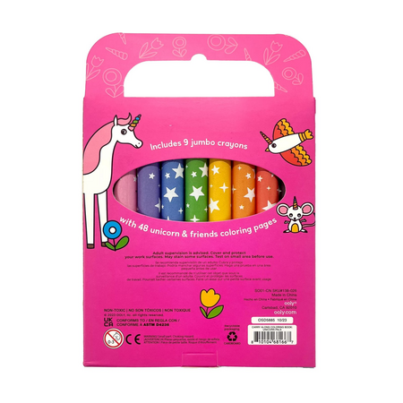 Set carte de colorat si creioane colorate Unicorni, +3 ani, Ooly 662600