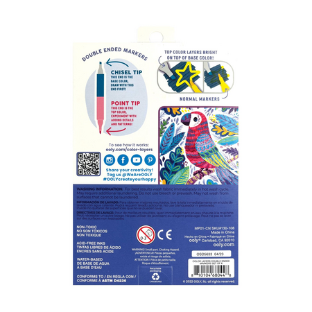 Carioci duble Color Layers, +6 ani, 8 bucati, Ooly 662606